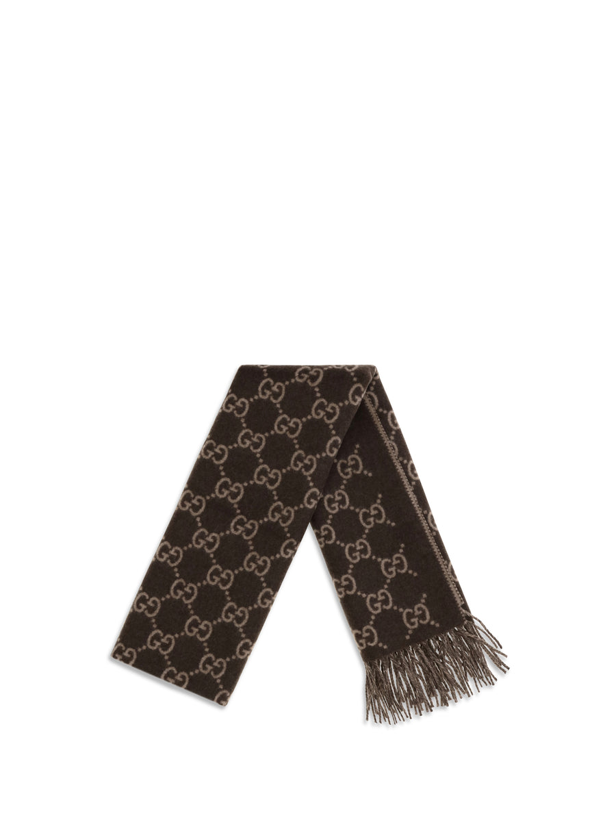 Scarf Gg Cashmere Brown-Beige Brown/beige (capra Hircus)