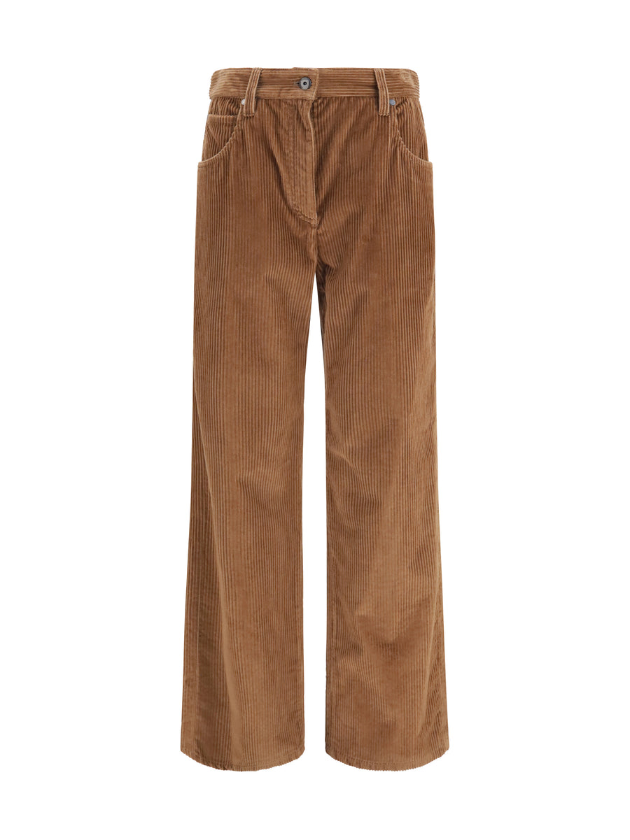 Straight Velvet Pants Dattero Cotton