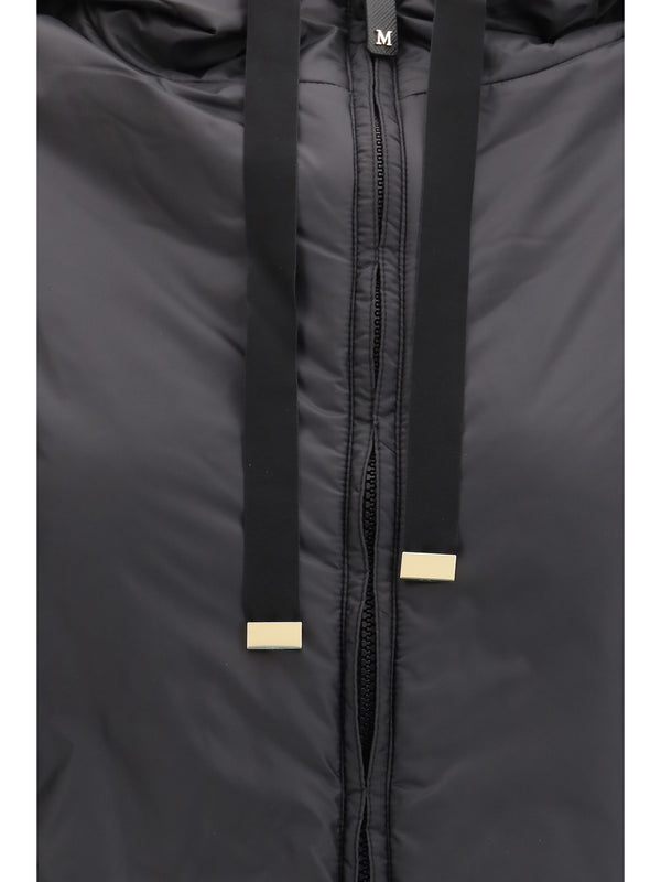 Hooded Padded Jacket Black Outer: Polyester