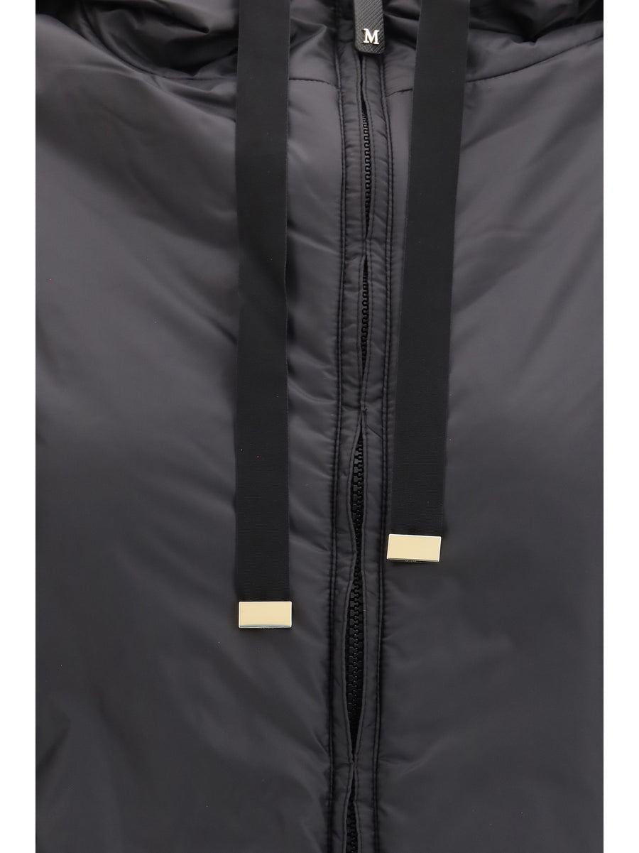 Hooded Padded Jacket Black Outer: Polyester