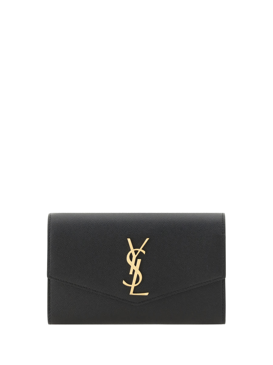 Leather Chain Wallet Black Calf Bos Taurus & Purses