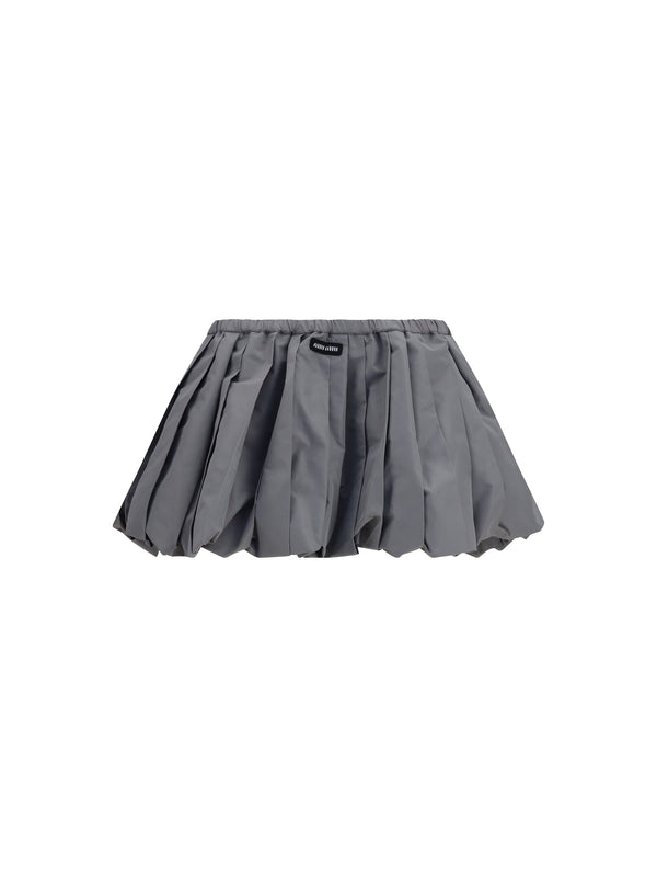 Skirt Balloon Mini Lead Grey Polyester