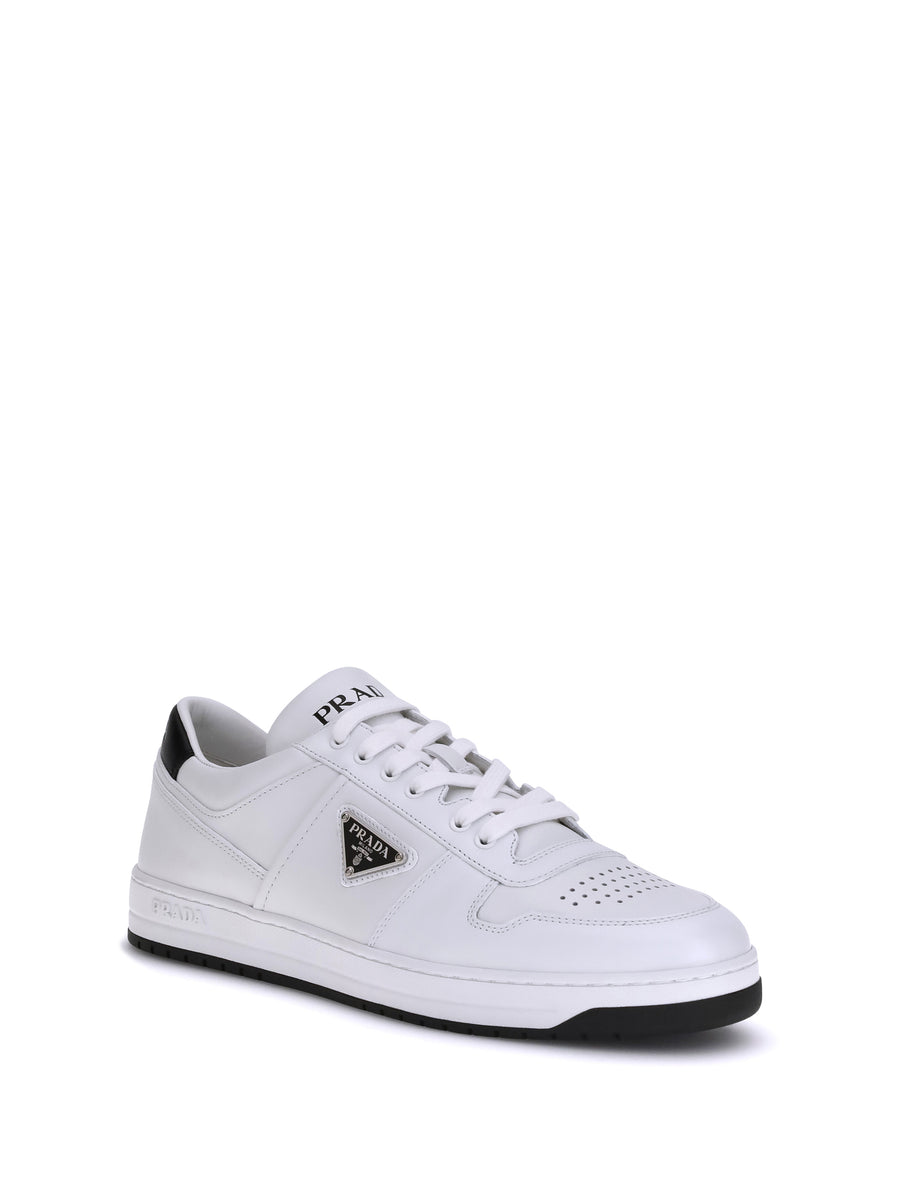 Leather Sneakers White-Black White/black Lace-up Shoes