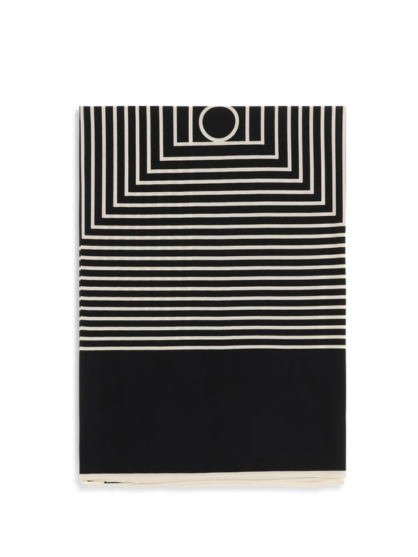 Silk Scarf Monogram Black