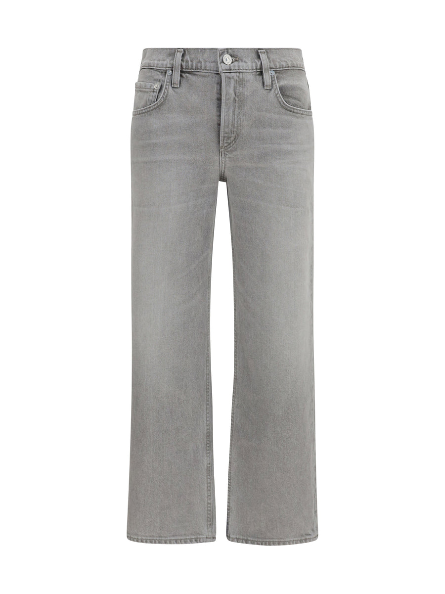 Jeans Vintage Straight-Leg Quartz Grey Cotton