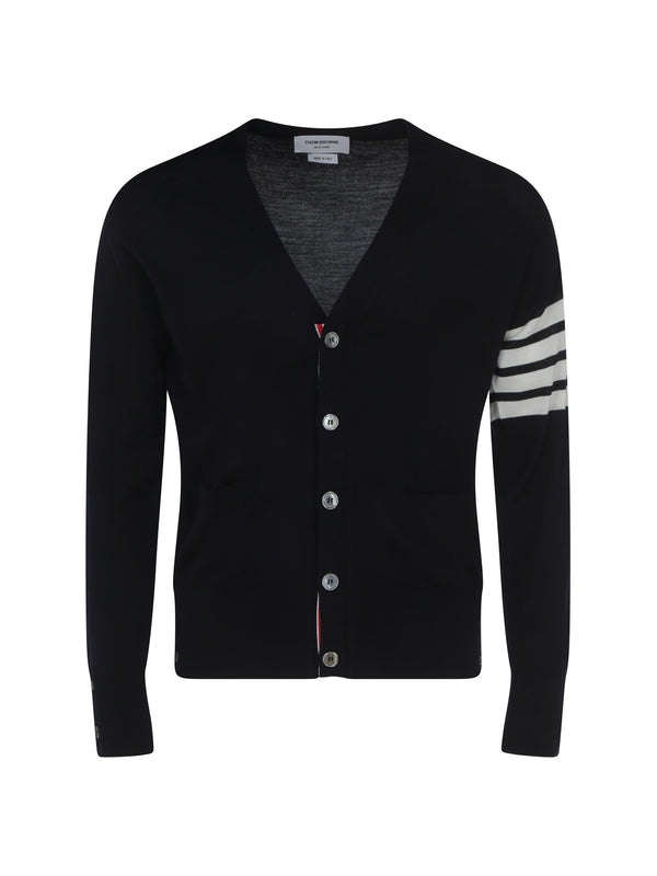 Cardigan Navy Fleece Wool