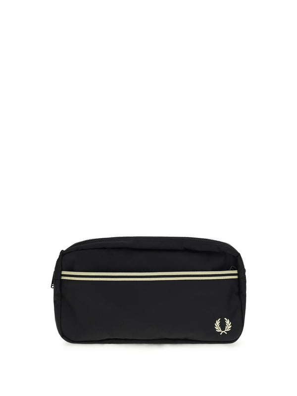 Fred Perry 100% Recycled Polyamide shoulder bag in black