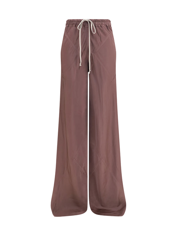 Rick Owens 100% Silk trousers in purple