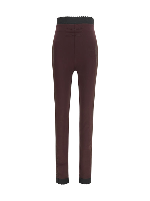 The Attico 65% viscose leggings in brown