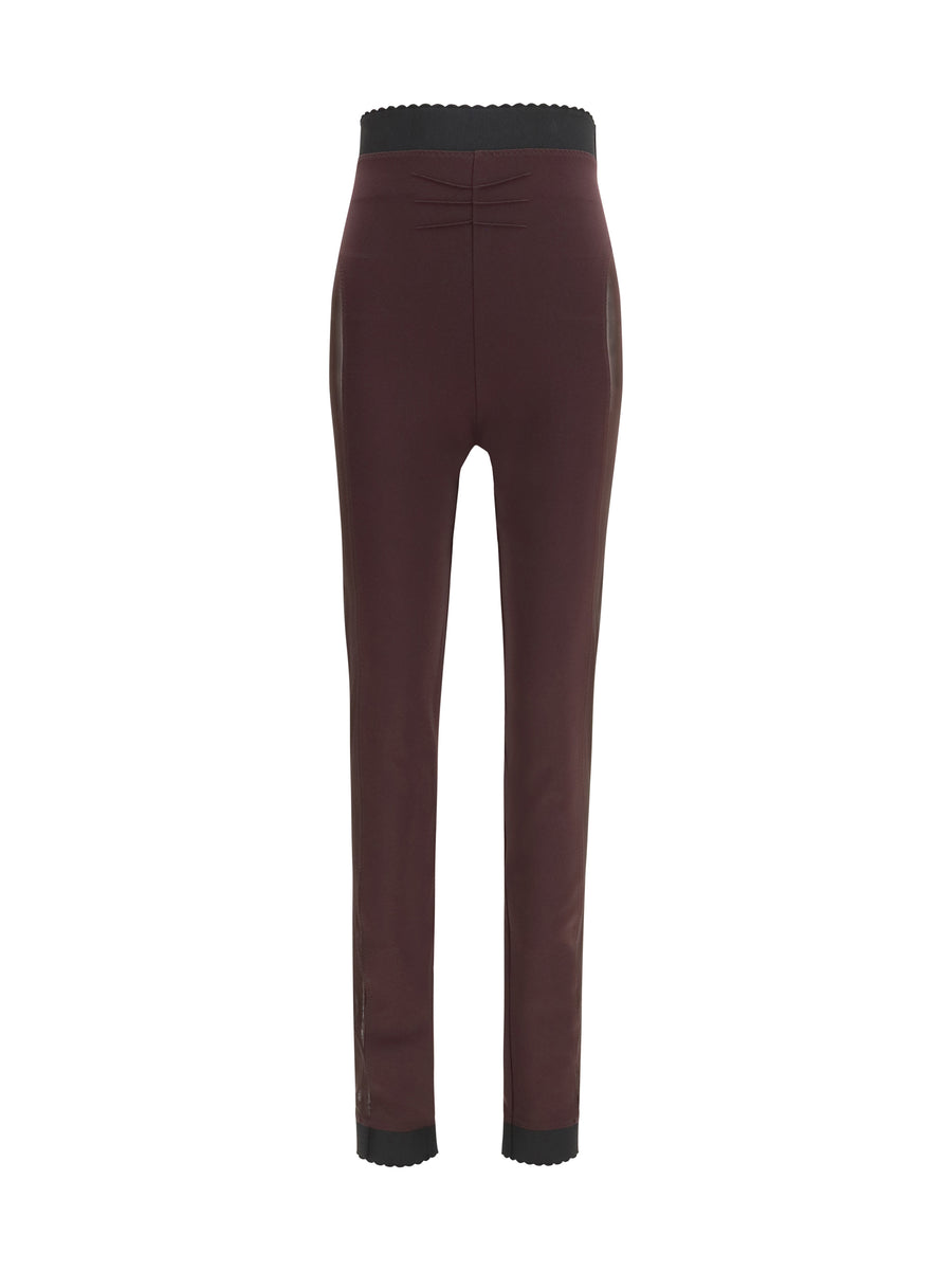 The Attico 65% viscose leggings in brown
