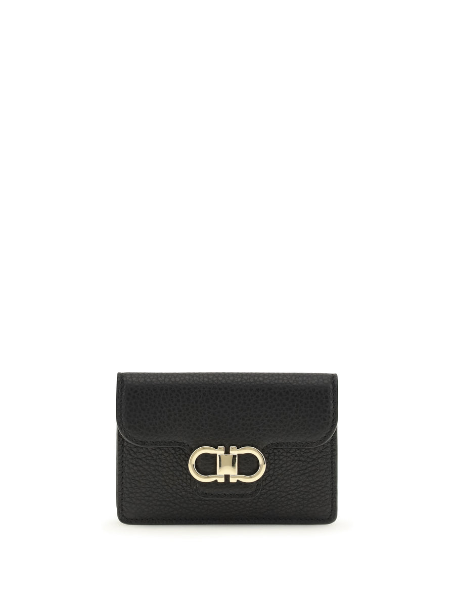 Keyring Gancini Black Calfskin Calf Leather Wallets & Purses