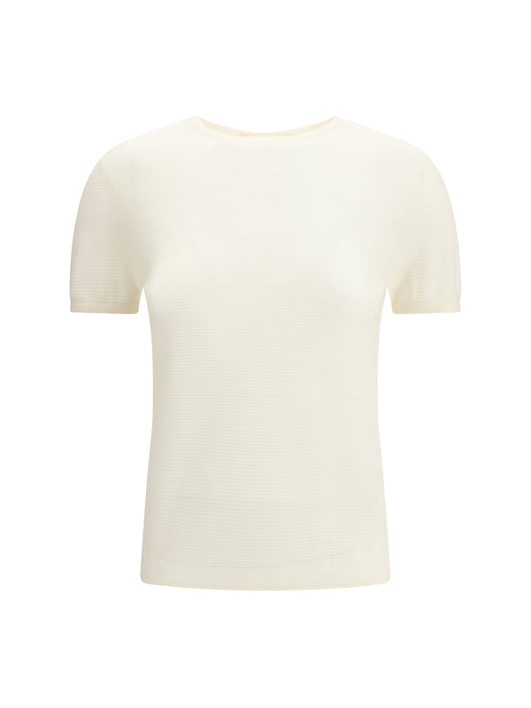 Lisa Yang 100% Kashmir/Capra Hircus t-shirt in white