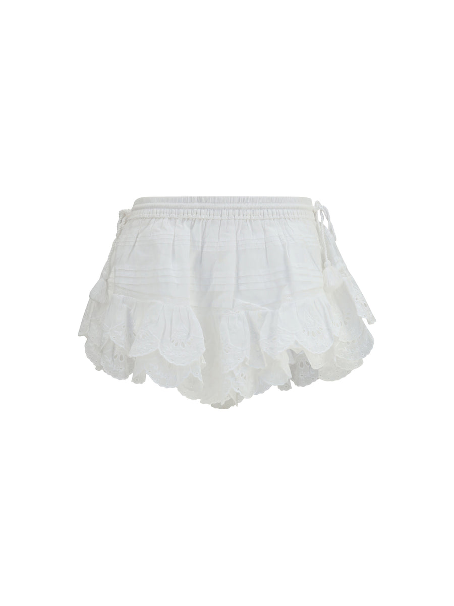 Marant Etoile 100% Cotton bermuda shorts in white