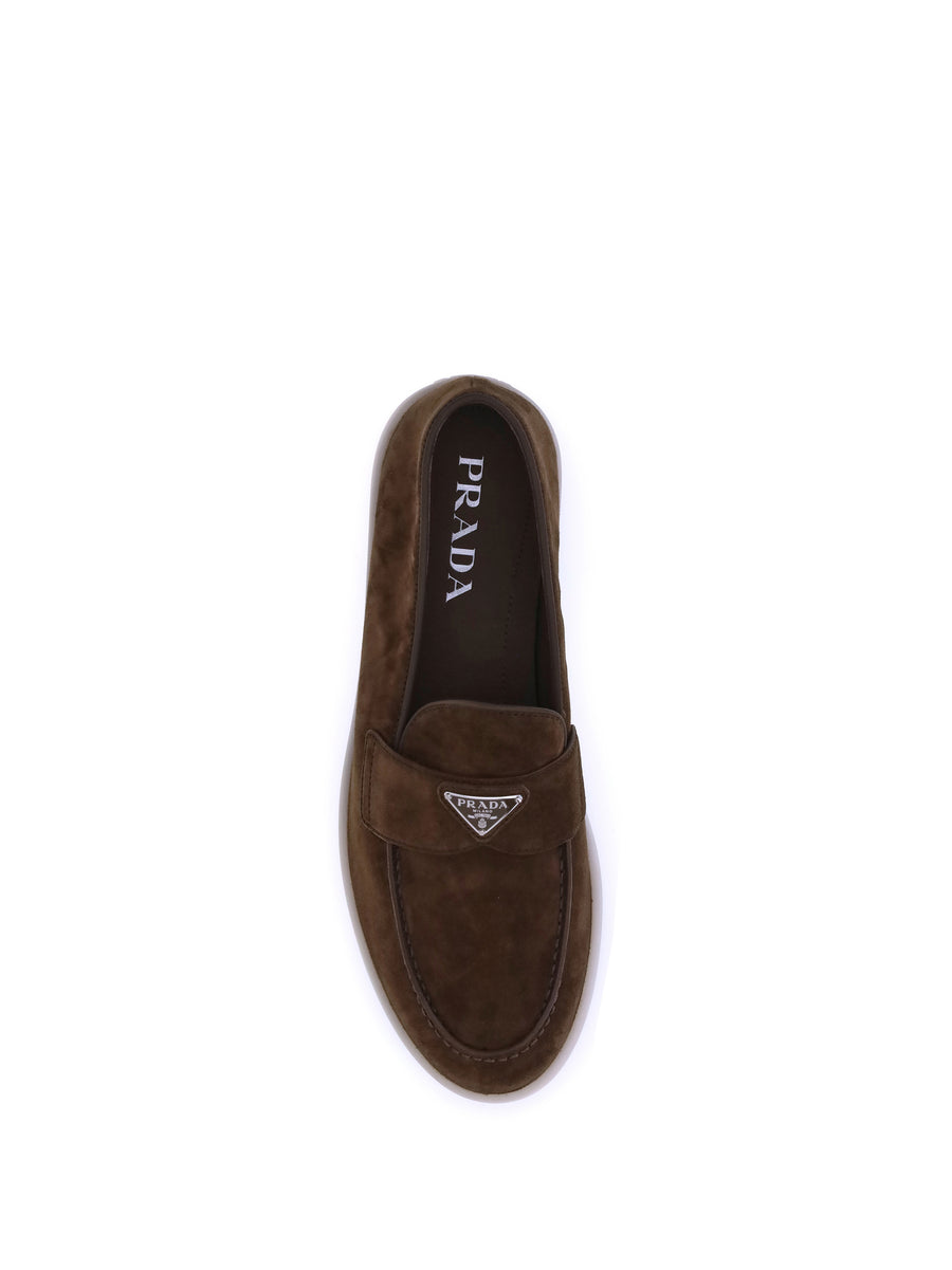 Cacao Suede Loafers Upper: Suede; Sole: Rubber