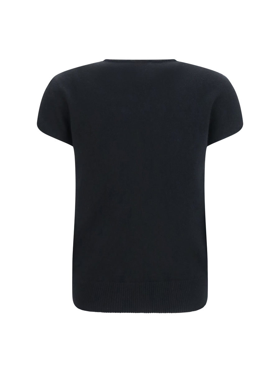 Sweater Wool And Cashmere Black Merino Shirt