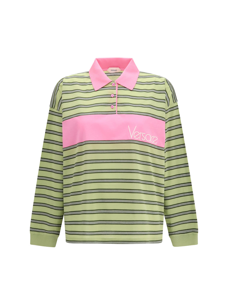 Versace 100% Cotton polo in green