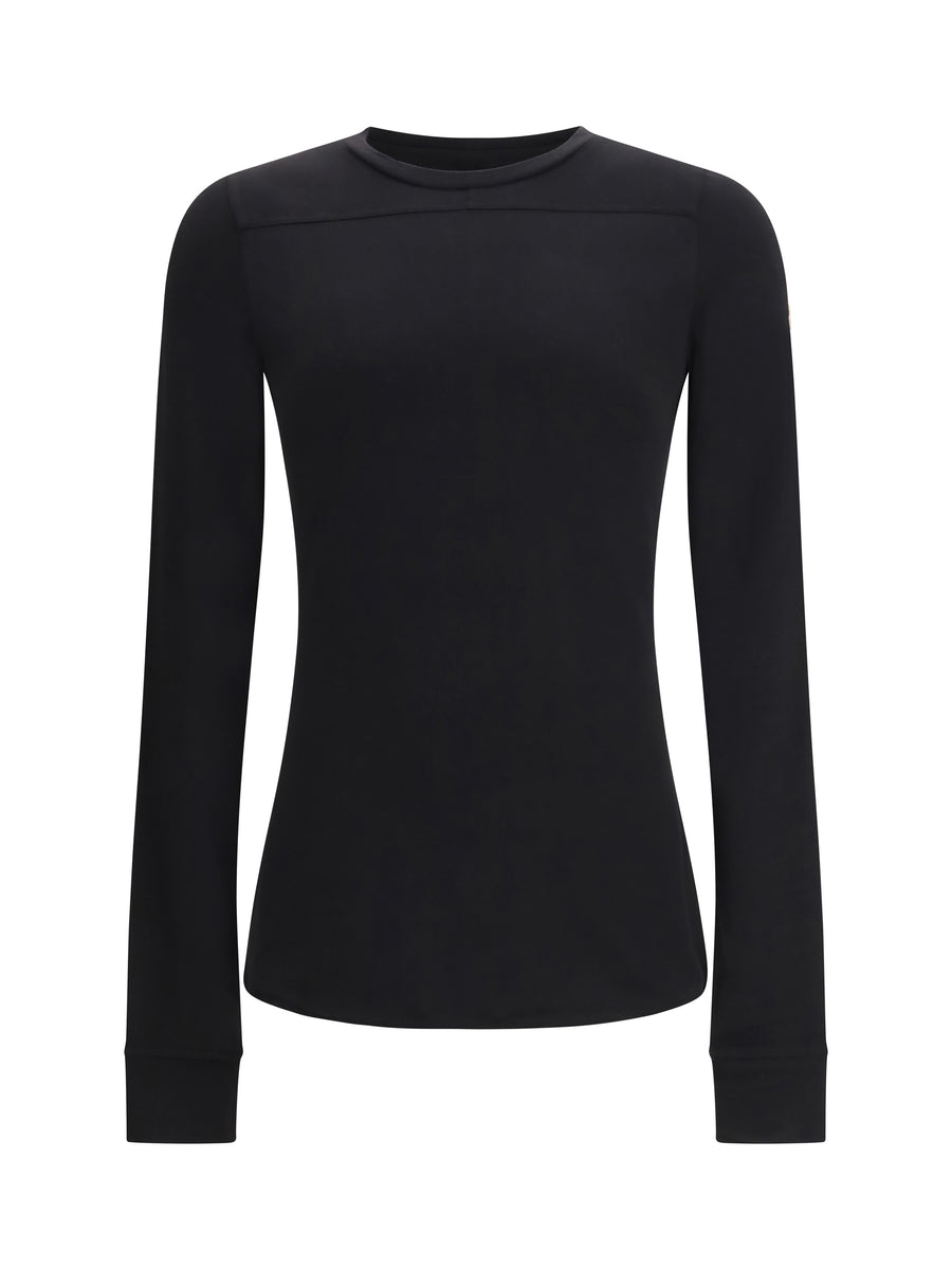 Moncler + Rick Owens 100% cotton t-shirt in black