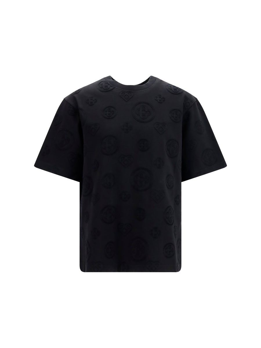 Oversized All-Over Monogram T-Shirt Black Cotton T-shirts