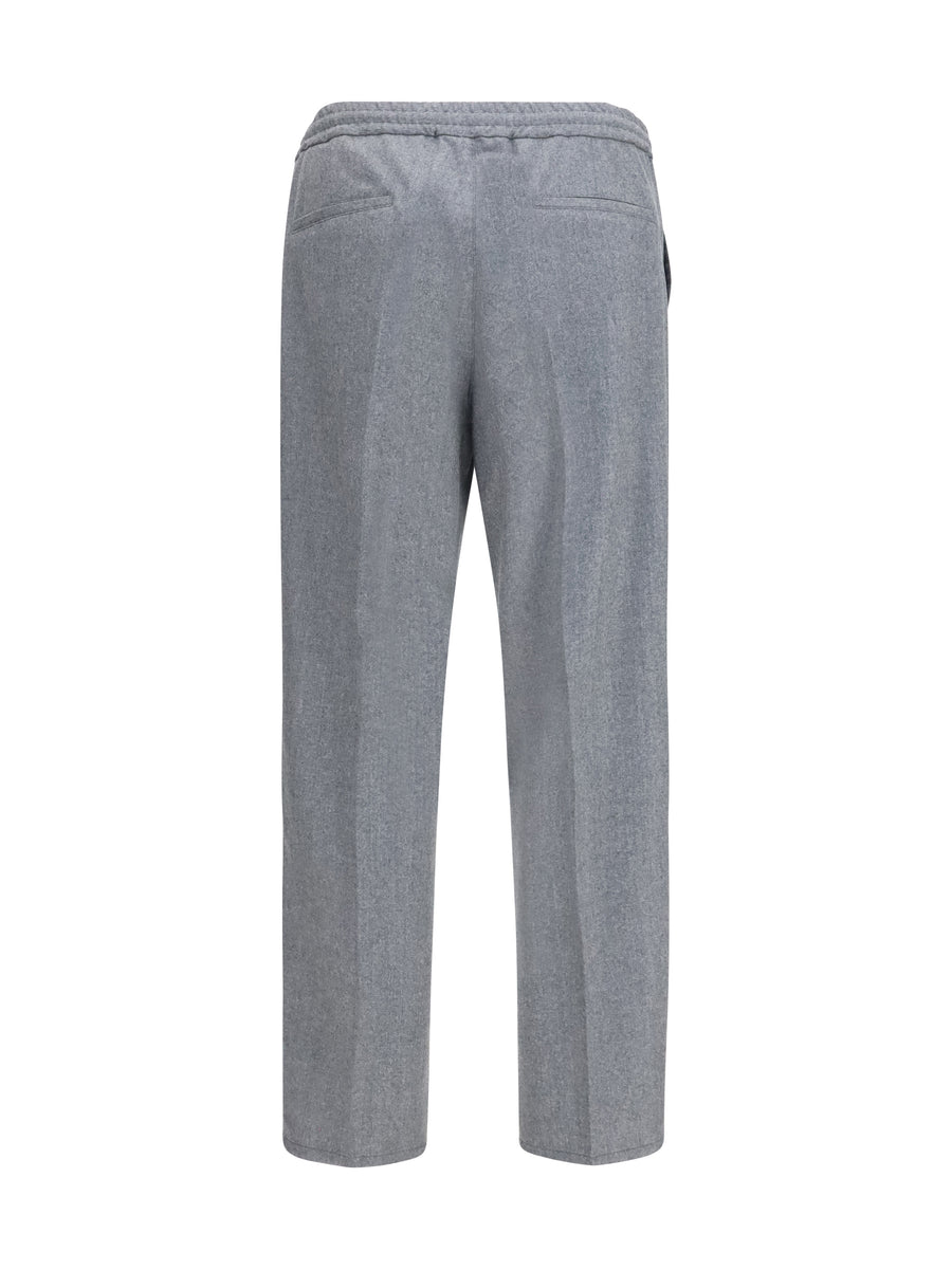 Virgin Wool Trousers Medium Grey Fleece (ovis Aries)