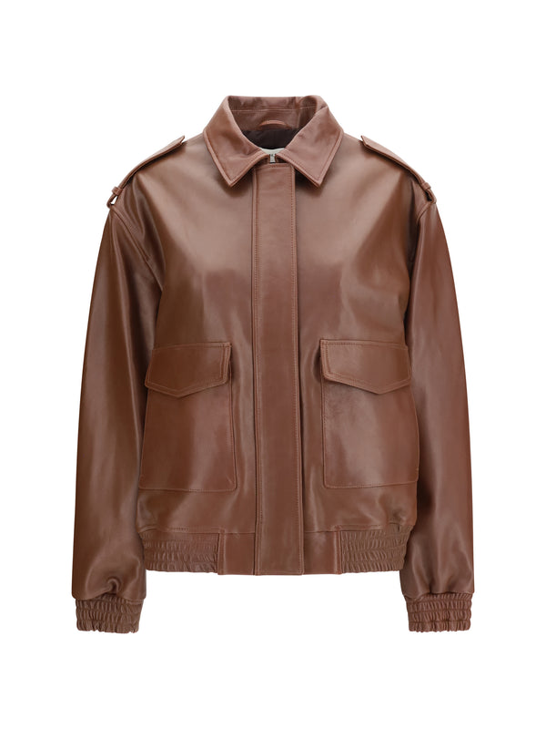 Astra Vegetal Leather Jacket Dark Copper Lamb Ovis Aries