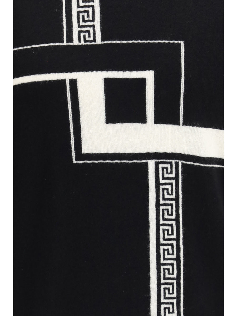 Sweater Greca Incrocio Black Cashmere (capra Hircus)