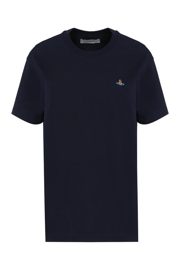 Cotton Crew-Neck T-Shirt Blue T-shirts & Jerseys