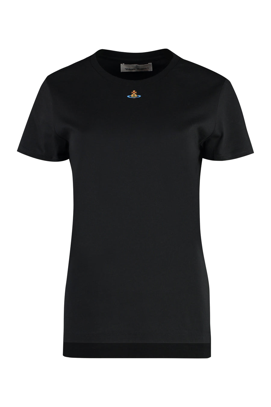 Cotton Crew-Neck T-Shirt Black Body: Cotton; Rib: T-shirts & Jerseys