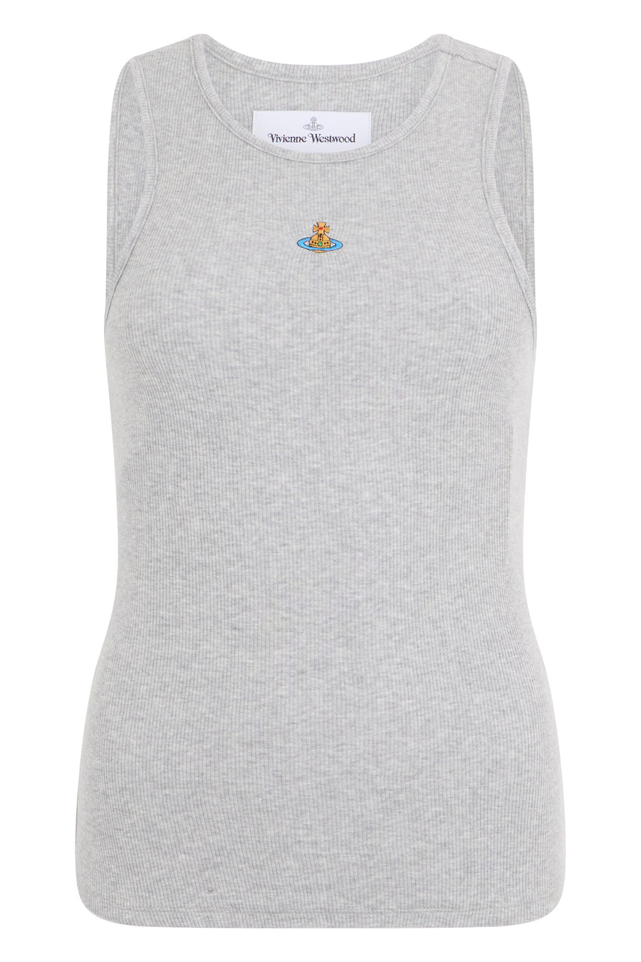 Tank Top Orb Grey Melange Cotton Vests & Tops