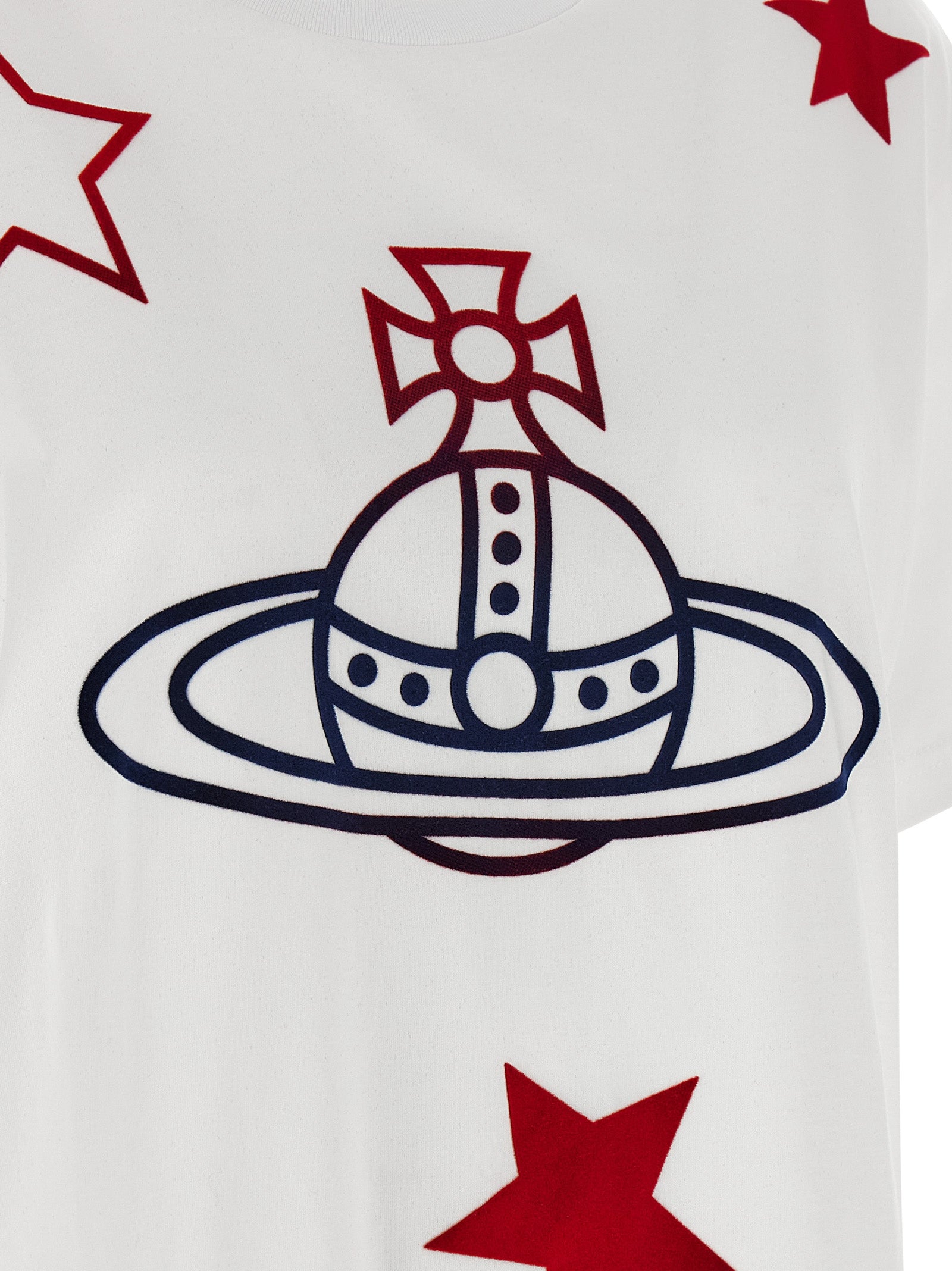 Orb And Stars Classic T-Shirt White Cotton