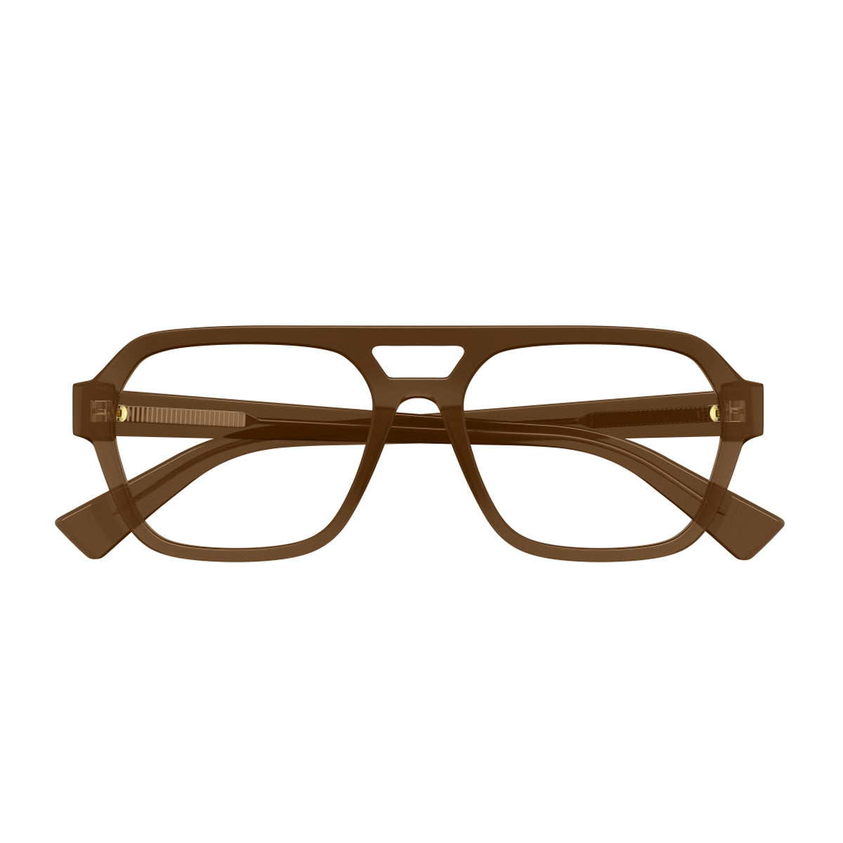 Bottega Veneta BV1336OA Linea New Classic 004 Brown Transparent Marrone Recycled Acetate Occhiali Da Vista
