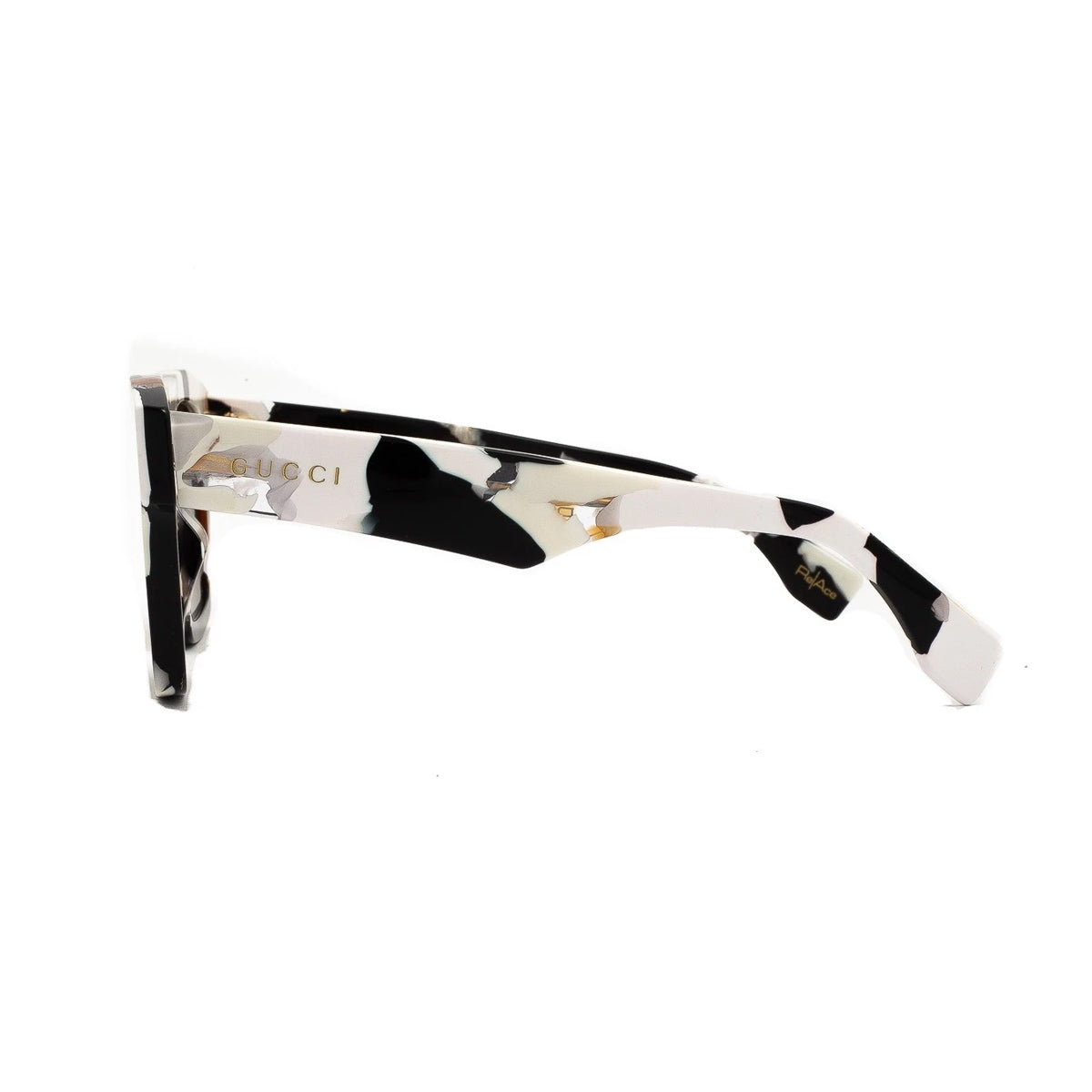 GG1623S Linea Lettering 002 Bianco Recycled Acetate Occhiali Sole