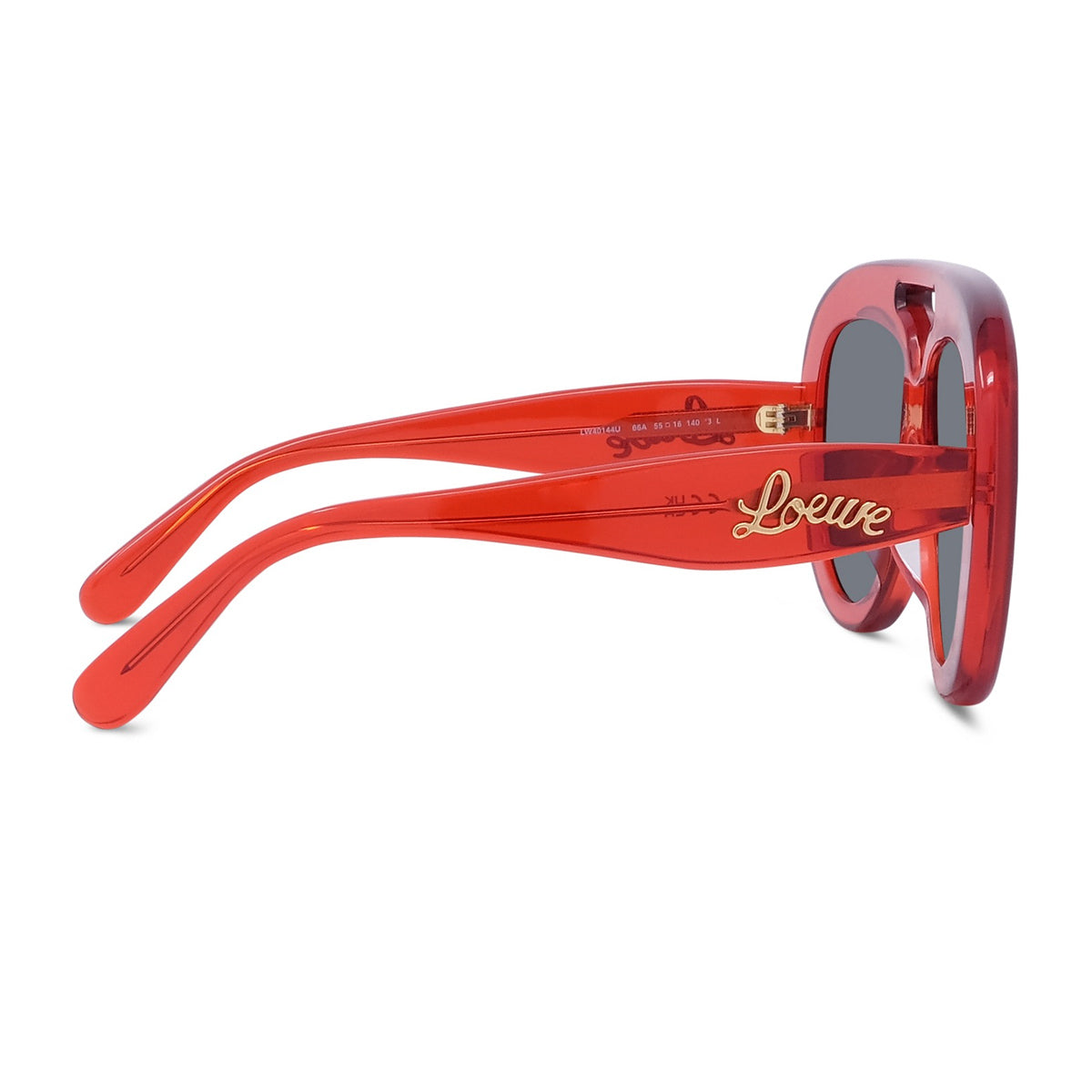 Loewe LW40144U Curvy 66A Rosso Lucido Acetate Occhiali Da Sole