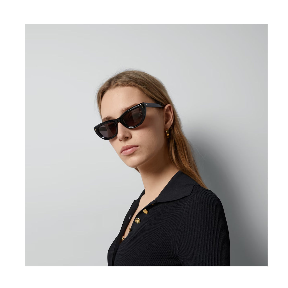 Gucci GG1521S Linea Rivets Nero Acetate Occhiali Sole