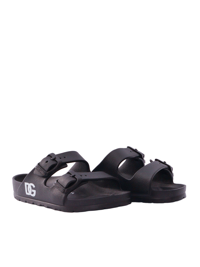 SLIDES Black Thermoplastic Rubber Calzature