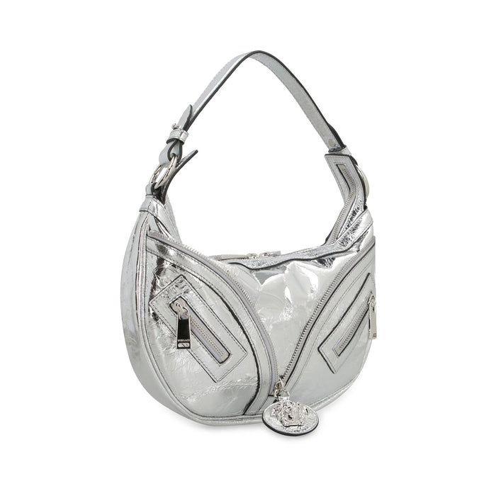 Repeat Hobo Shoulder Bag Silver Lamb Leather