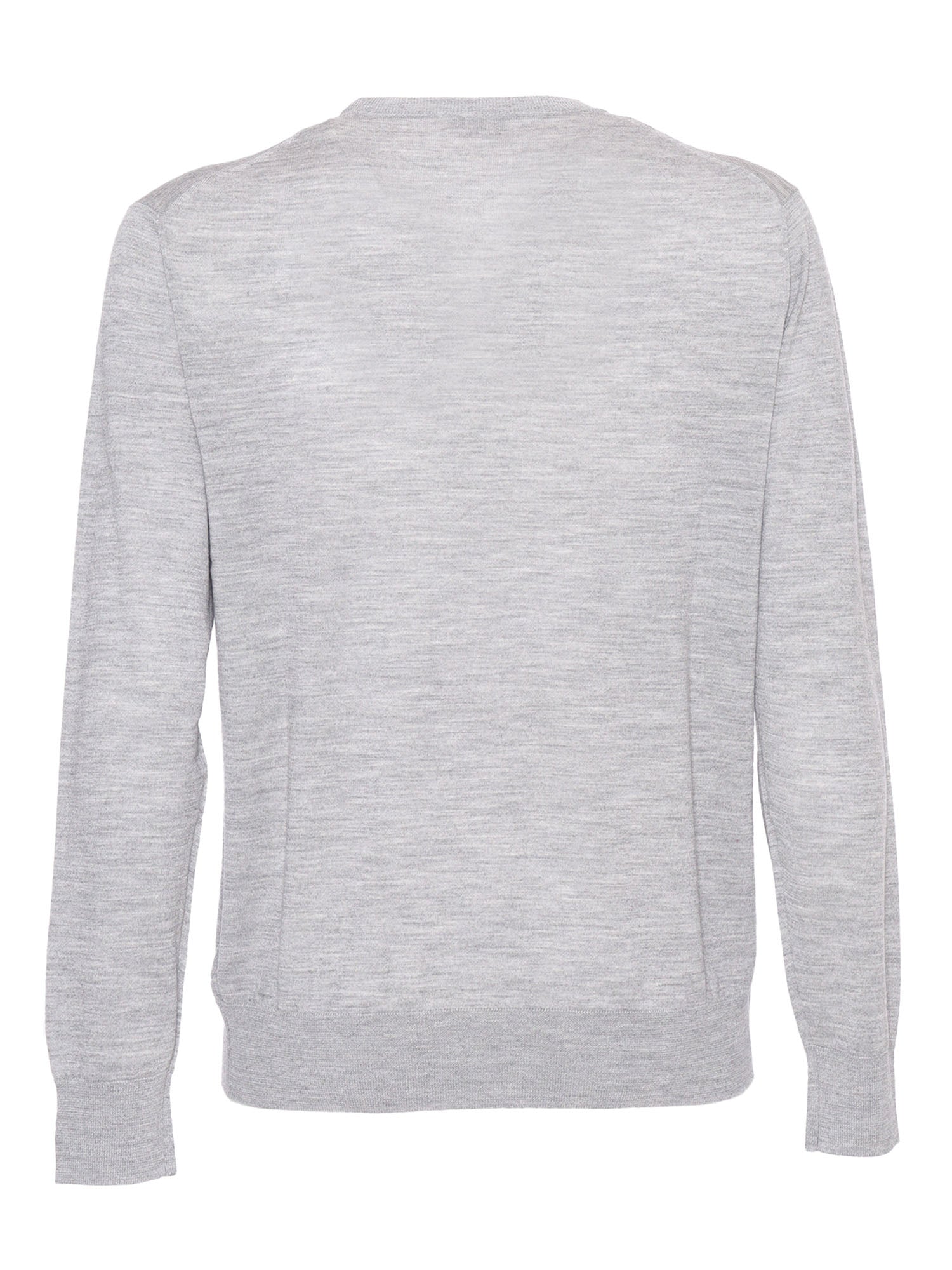 Crew Neck Sweater Grey Wool Crewneck