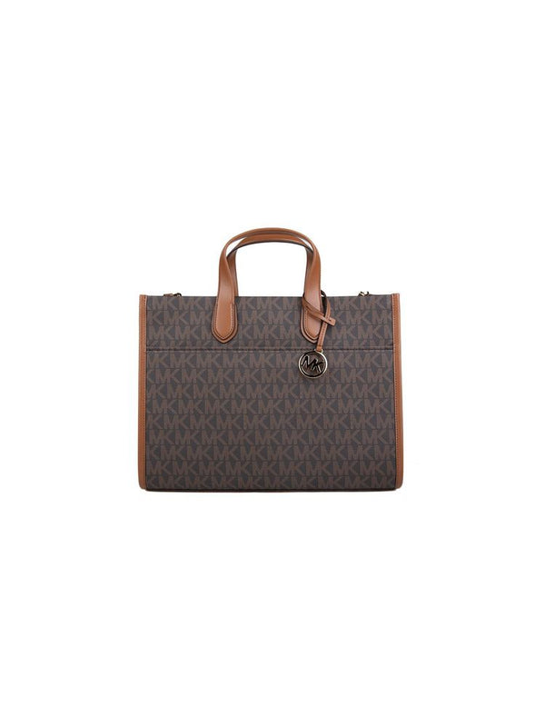Michael Kors Tote Bag Brown-Luggage Brown/luggage 89.coated Canvas / Tote-bags