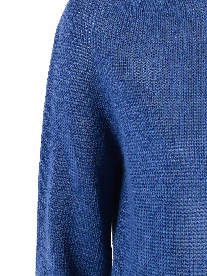 SWEATER Blue Linen Crewneck