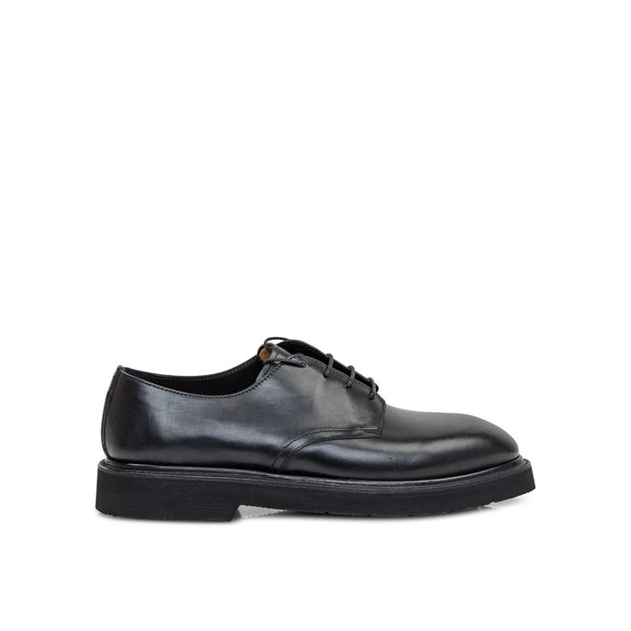 Premiata Lace-Up Derbies Black Calf Leather