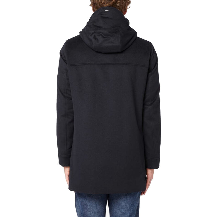 Herno Wool Cashmere Hooded Coat Black