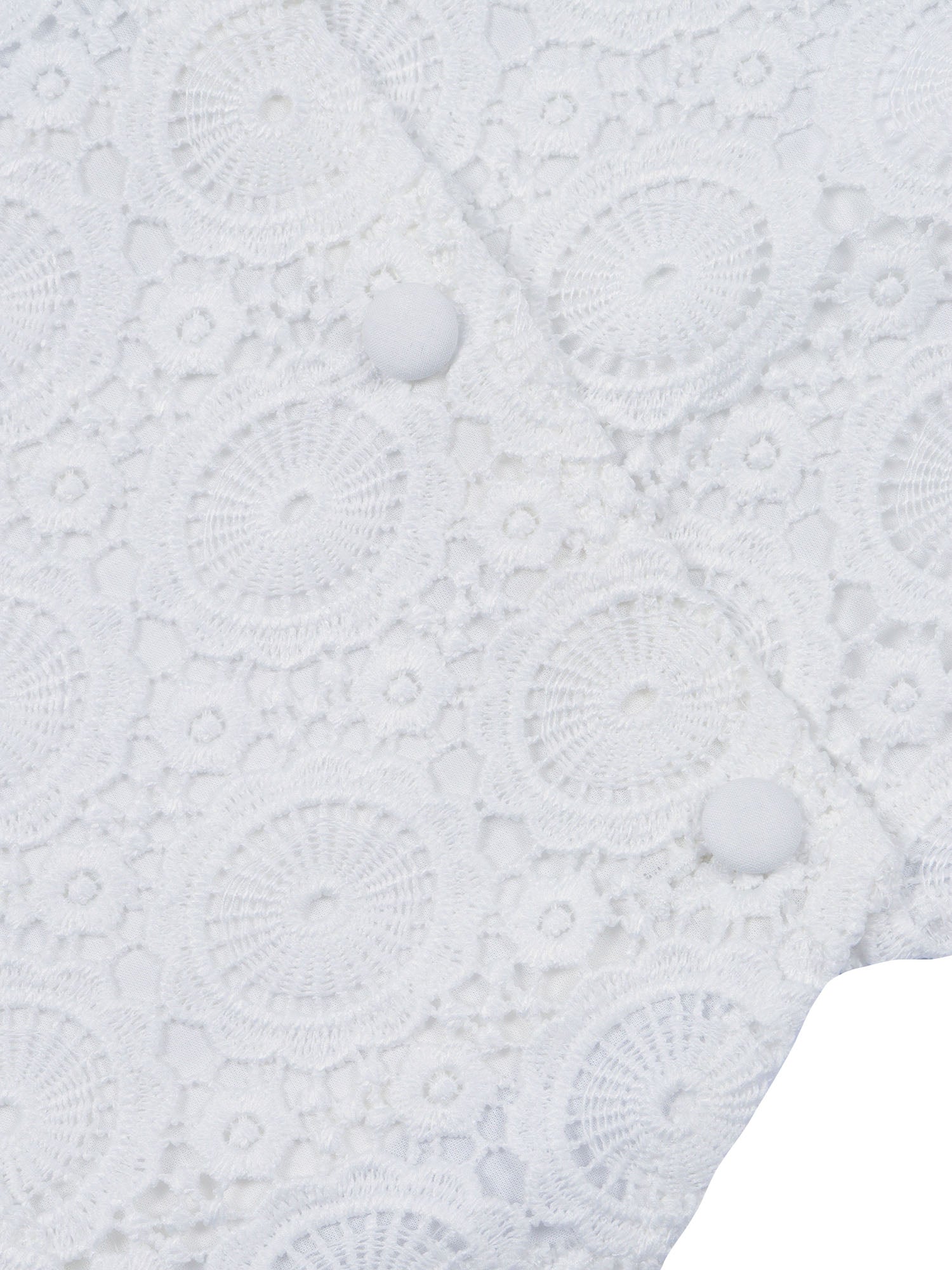 MACRAME VEST White Polyester Lining Cotton