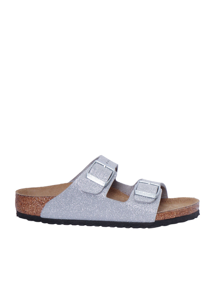 Arizona Kids Shiny Glitter Silver, Synthetics Eva Sole In Ciabattina