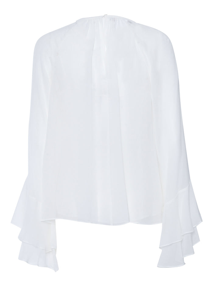 ZEO Shirt-Top-Tunic+1piec White Silk Fabric 2 Viscose