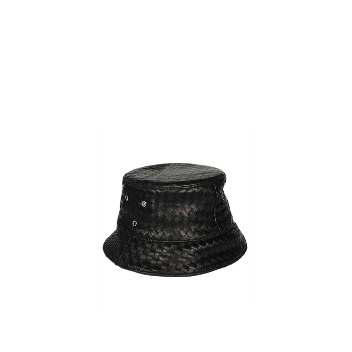 Bucket hat Black Lamb Leather