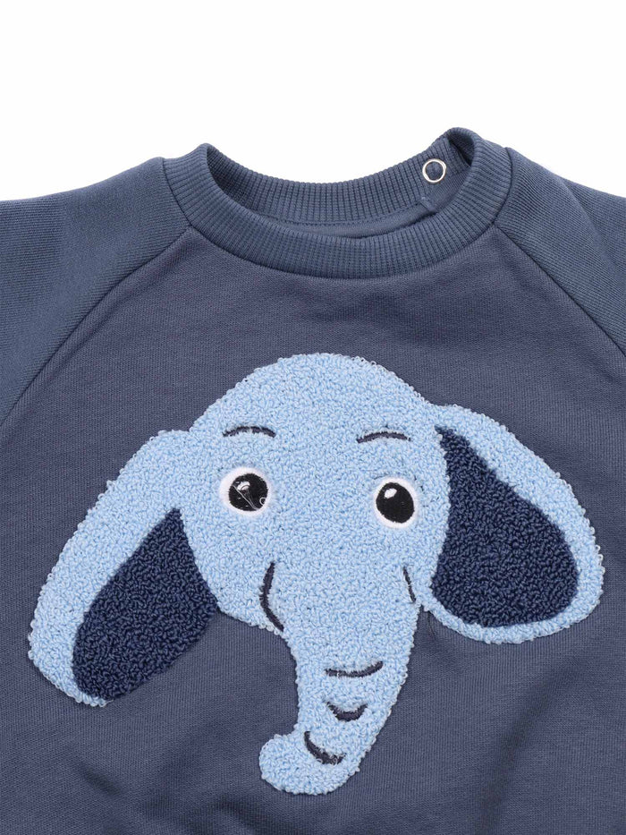 Disc Sweat Shirt Light Blue Cotton Organic Sweatshirt