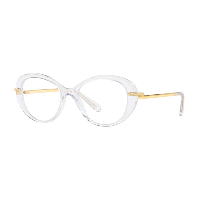 Swarovski Eyeglasses Oval Full Rim, Crystal Frame And Clear Demo Lenses Lens Sk20011027 One Color Sunglasses