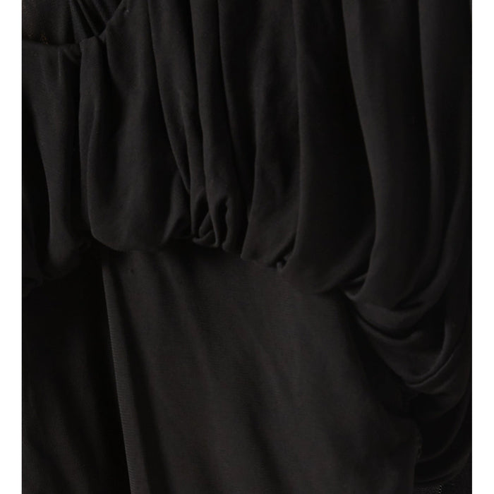 Mini Draped Dress Black Viscose