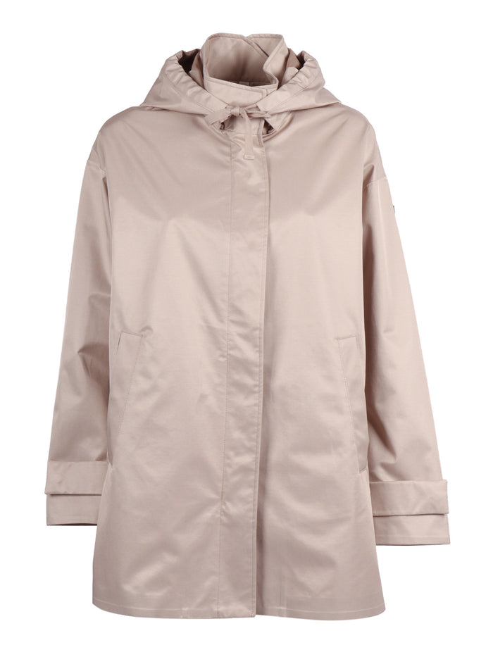 Womens Jacket Beige Cotton Lining Polyester Heavy