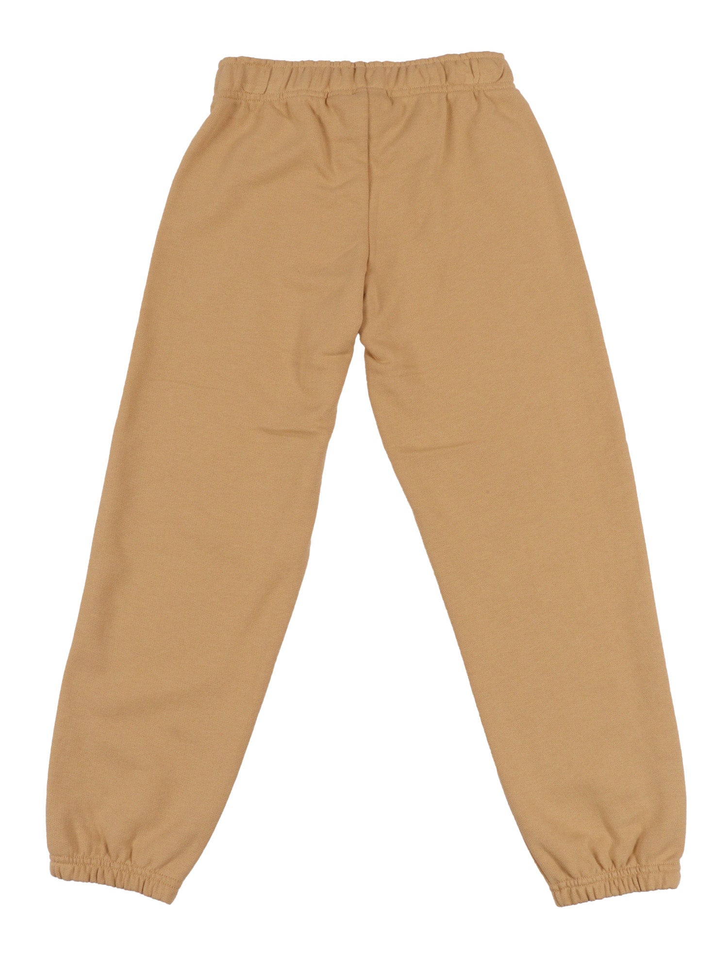 Plain Piping Sweatpants Beige Organic Cotton Trackpants