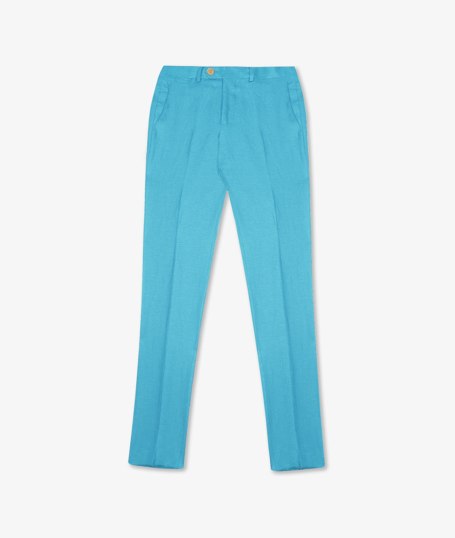 Linen Trousers Madeira Lightblue No Pinces